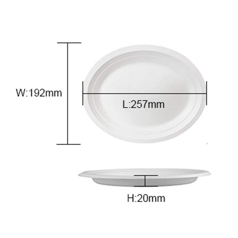 Compostable Oval Party Sugarcane Bagasse Plate,Eco-Friendly Disposable ...