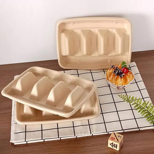 Sugarcane Disposable Taco Plate With Compartments